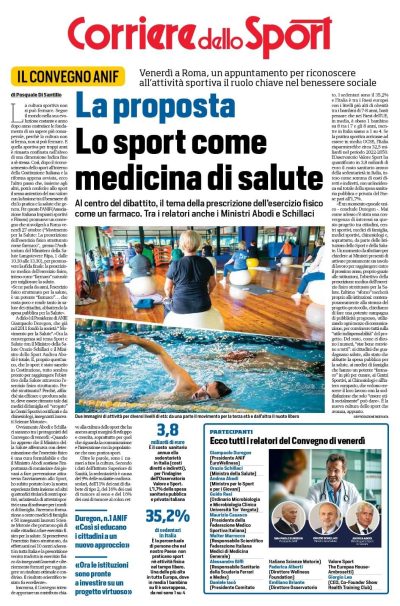 Corriere dello Sport - Lo Sport come medicina della Salute